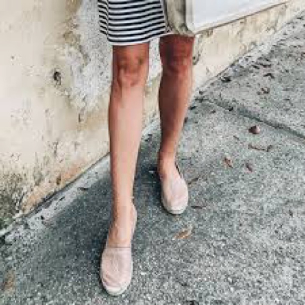 YSL Saint Laurent Nude Flat Espadrilles